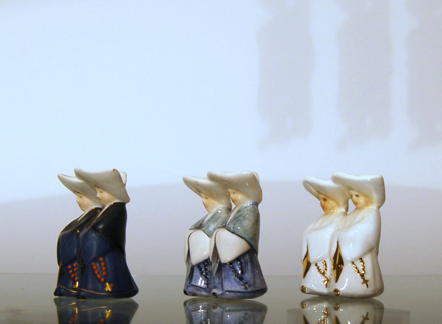 Set Of Three Ceramics Lenci Turin   Mod. " Monachelle " photo for sale