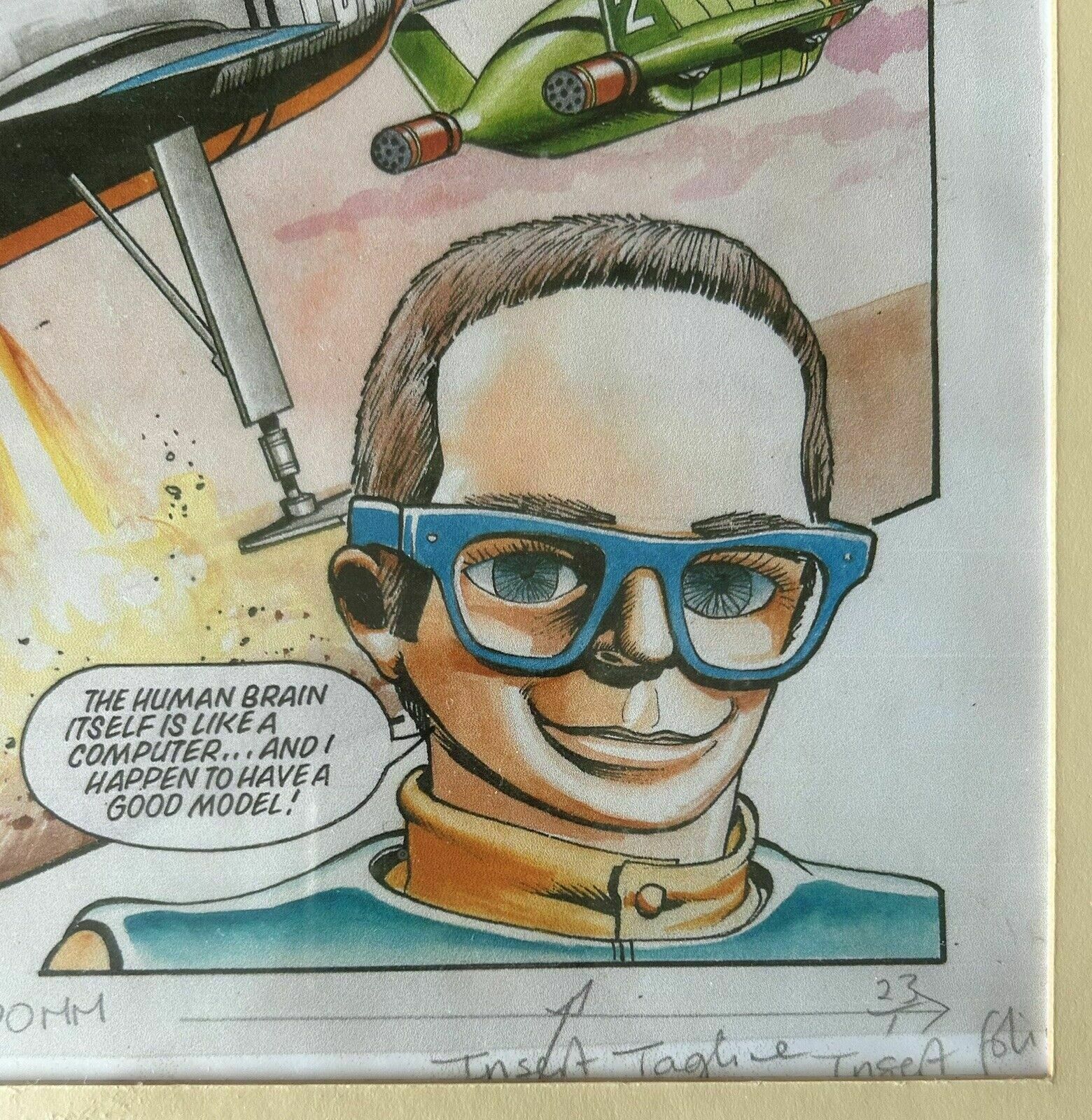 Two Original Thunderbird Comic Watercolour Artwork Pages C.1993 photo buy