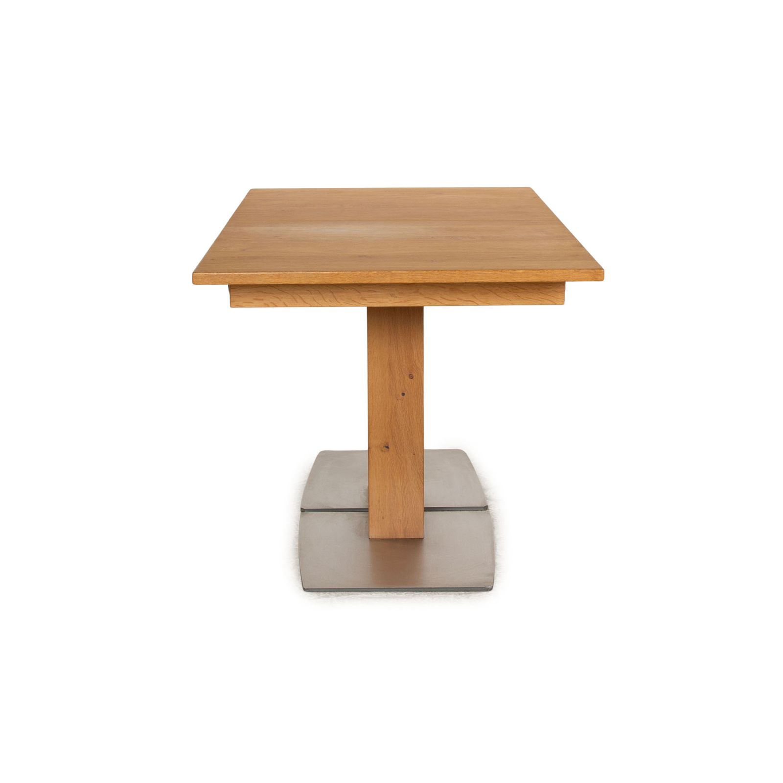 Meubels Venjakob Houten Eettafel Bruin Handmatige Uittrekfunctie Eiken 120–165 cm x 80 cm photo