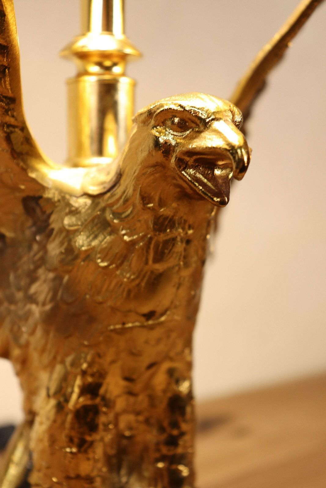 Hollywood Regency Federal Style Eagle Lamp By Deknudt , Belgium 1970's (St.186) photo for sale
