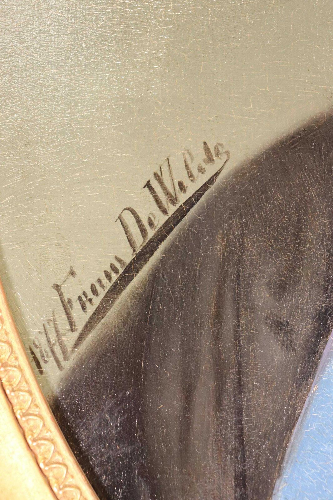 Antique Expressive Portrait Of A Belgian Lady , Signed Frans Dewilde 1877 (St.200) photo vintage