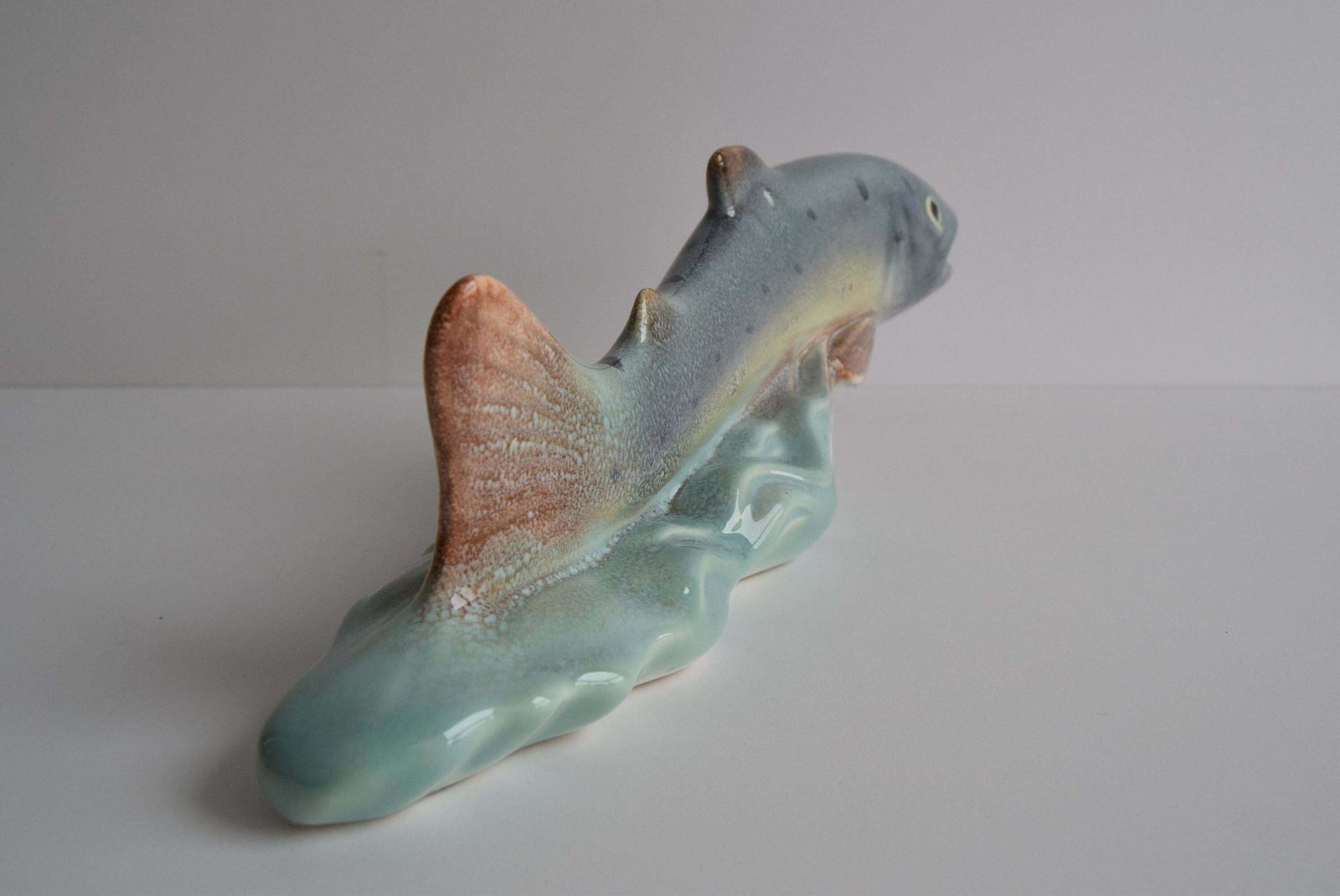 Art Deco Sculpture Trout By Ditmar Urbach Znojmo Factory, Czechoslovakia, 1940s. photo buy