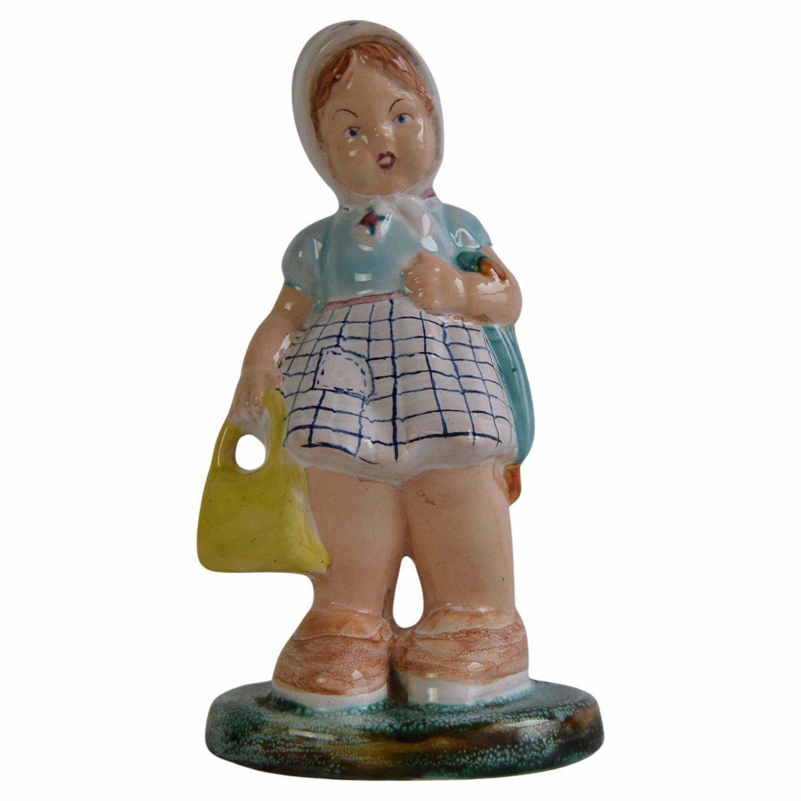 Art Deco Ceramic Figurine Of A Girl With A Handbag, Circa 1940 photo furniture