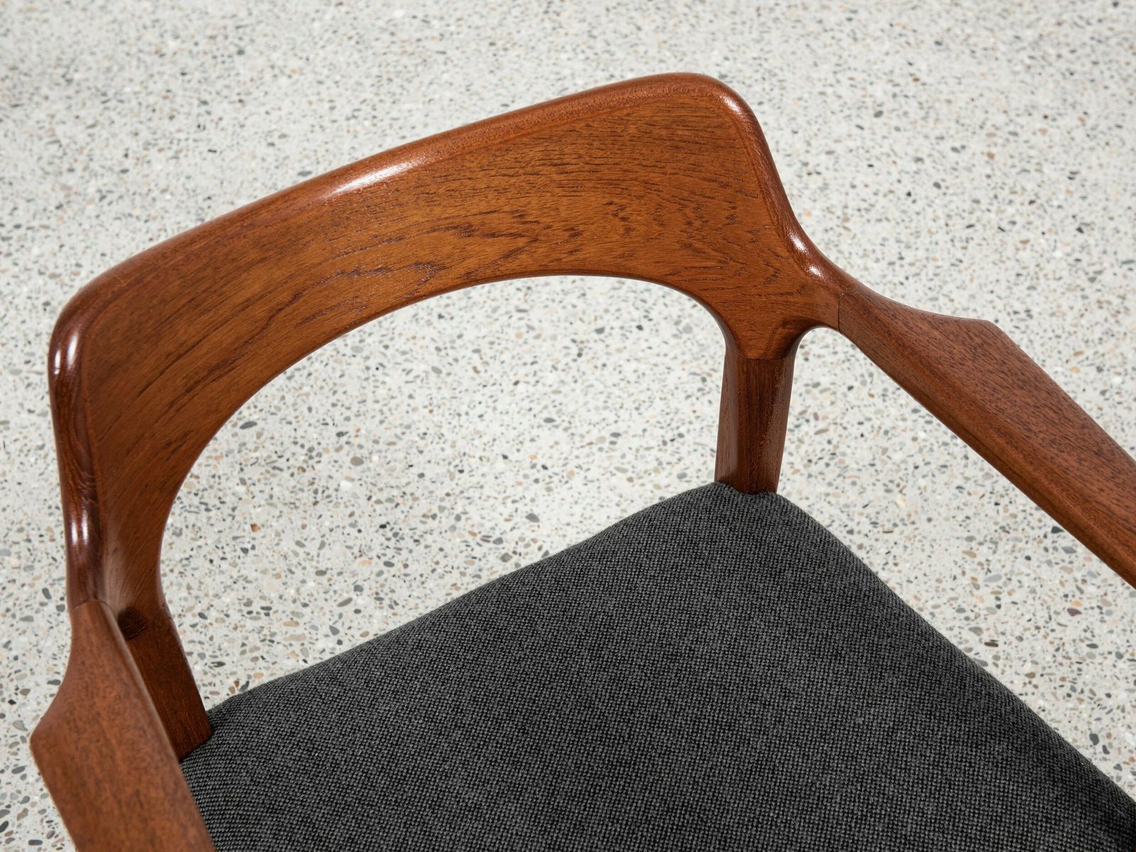 Midcentury Danish Chair With Armrests In Teak By Arne Hovmand Olsen For Mogens Kold 1960s photo buy