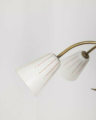 Vintage Italian Pendant Light In Red Metal And Glass, 1960s photo vinterior