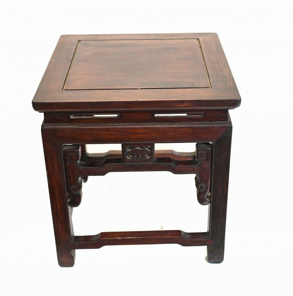 Chinese Hardwood Pedestal Stand Table 1930 photo furniture