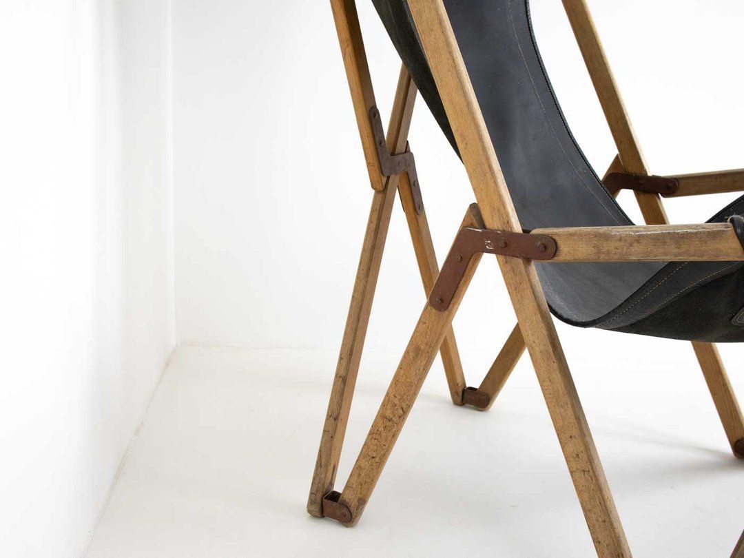 Original Tripolina Campaign Furniture Folding Chair By Joseph B. Fendy photo Furniture