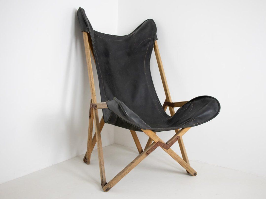 Original Tripolina Campaign Furniture Folding Chair By Joseph B. Fendy photo vinterior