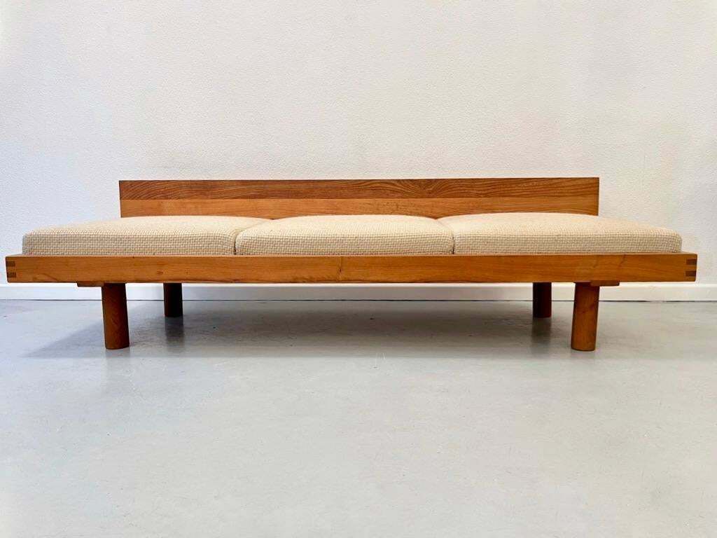 French Elm Daybed / Bench L09 By Pierre Chapo, France 1960 photo 10634.0