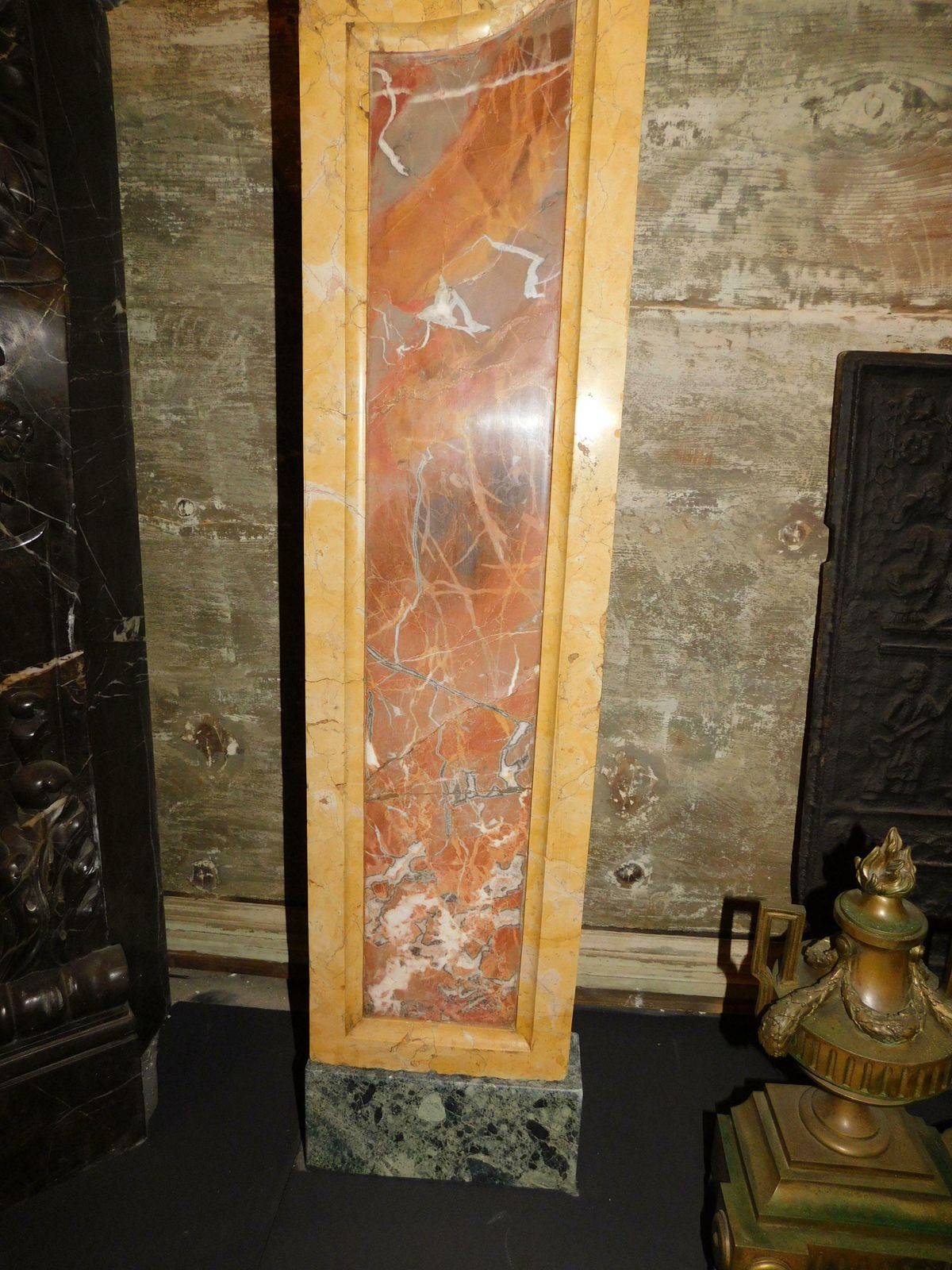 photo for sale Important Mantle Fireplace In Marble Inlays Red/Yellow, Italy
