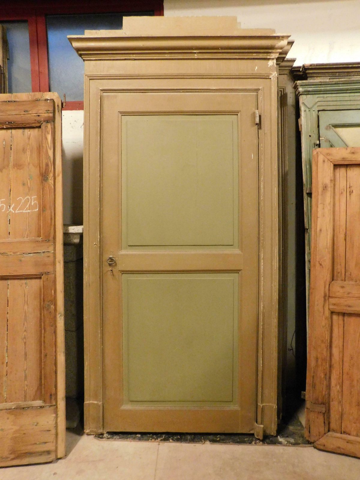 Set Of 4 Interior Doors In Lacquered Wood Complete With Frame, Italy photo for sale