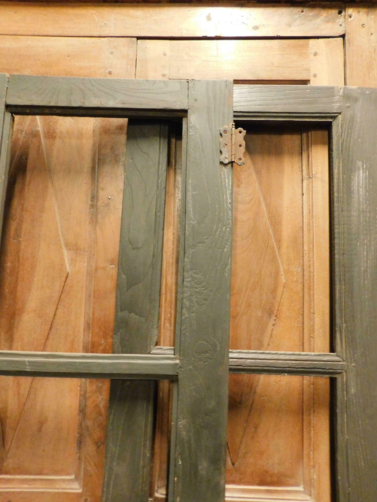 photo furniture Old Lacquered Glass Door, Two Leaves, Italy