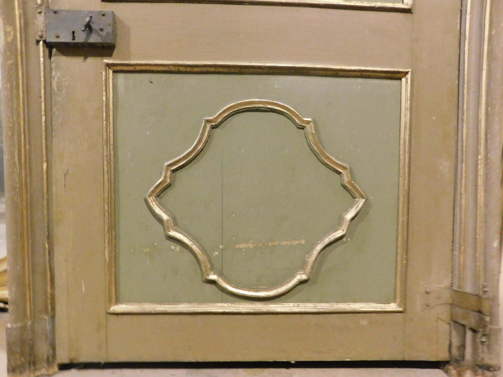 Interior Old Door Lacquered And Gilded, With One Leaf With Original Frame, Italy photo 3578.0