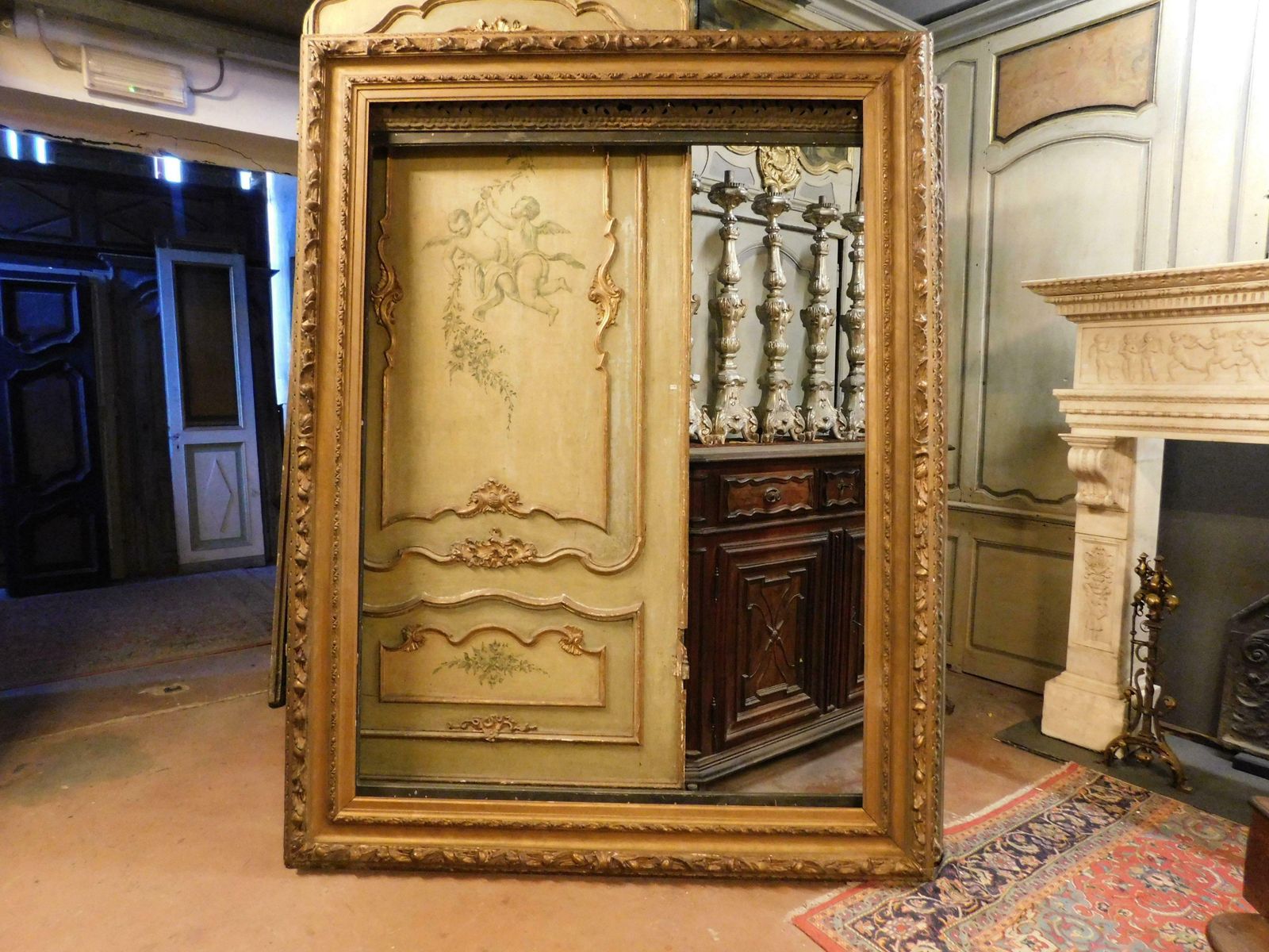 Large Papier Mâché Frame, For A Picture Or Mirror, Very Rich, Italy photo furniture