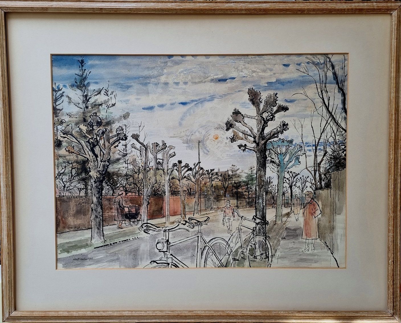 Robert Micklewright – South London (Framed Watercolour) Modern British Art photo Art