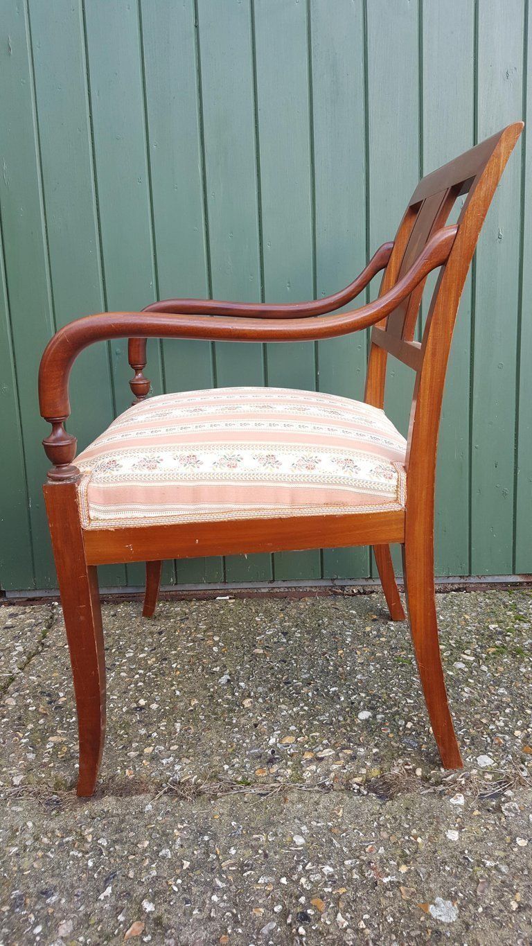 Art Deco Dining Chairs Set Of 6 Marquetry Dark Honey Swedish Early 20th Century photo 3950.0