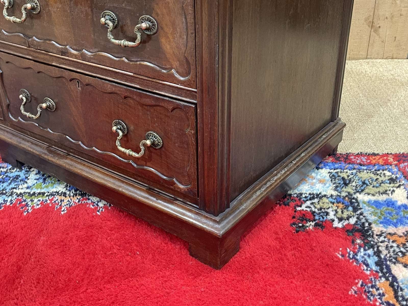 English Mahogany Chest Of Drawers From The 1950s photo vintage