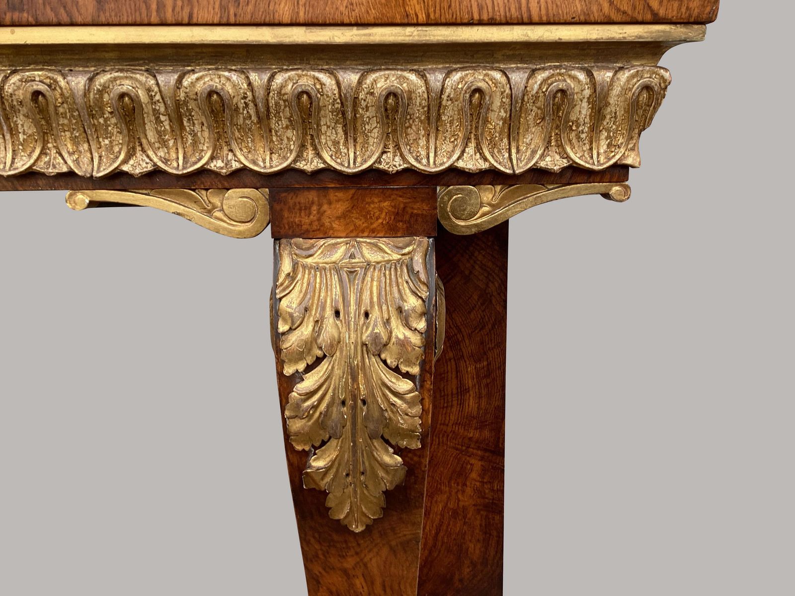 Magnificent Regency Pollard Oak And Giltwood Console Table photo buy