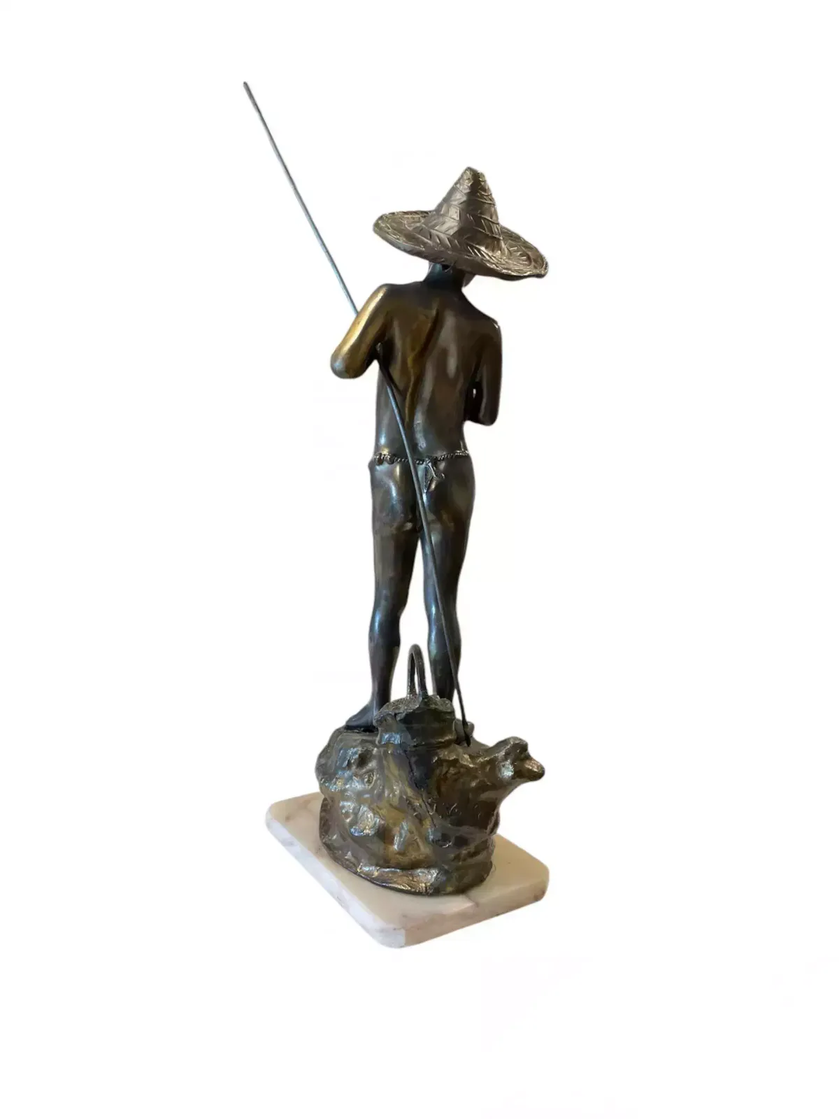 Giovanni Varlese (1888 1922, Italy) – Bronze Figure Of A Young Fisherman photo for sale