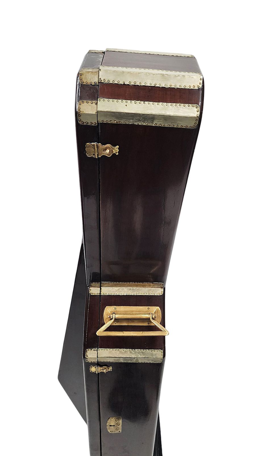 1930s Art Déco Wooden Cello Case Liquor Cabinet/Dry Bar With Shelves And Base, France photo for sale