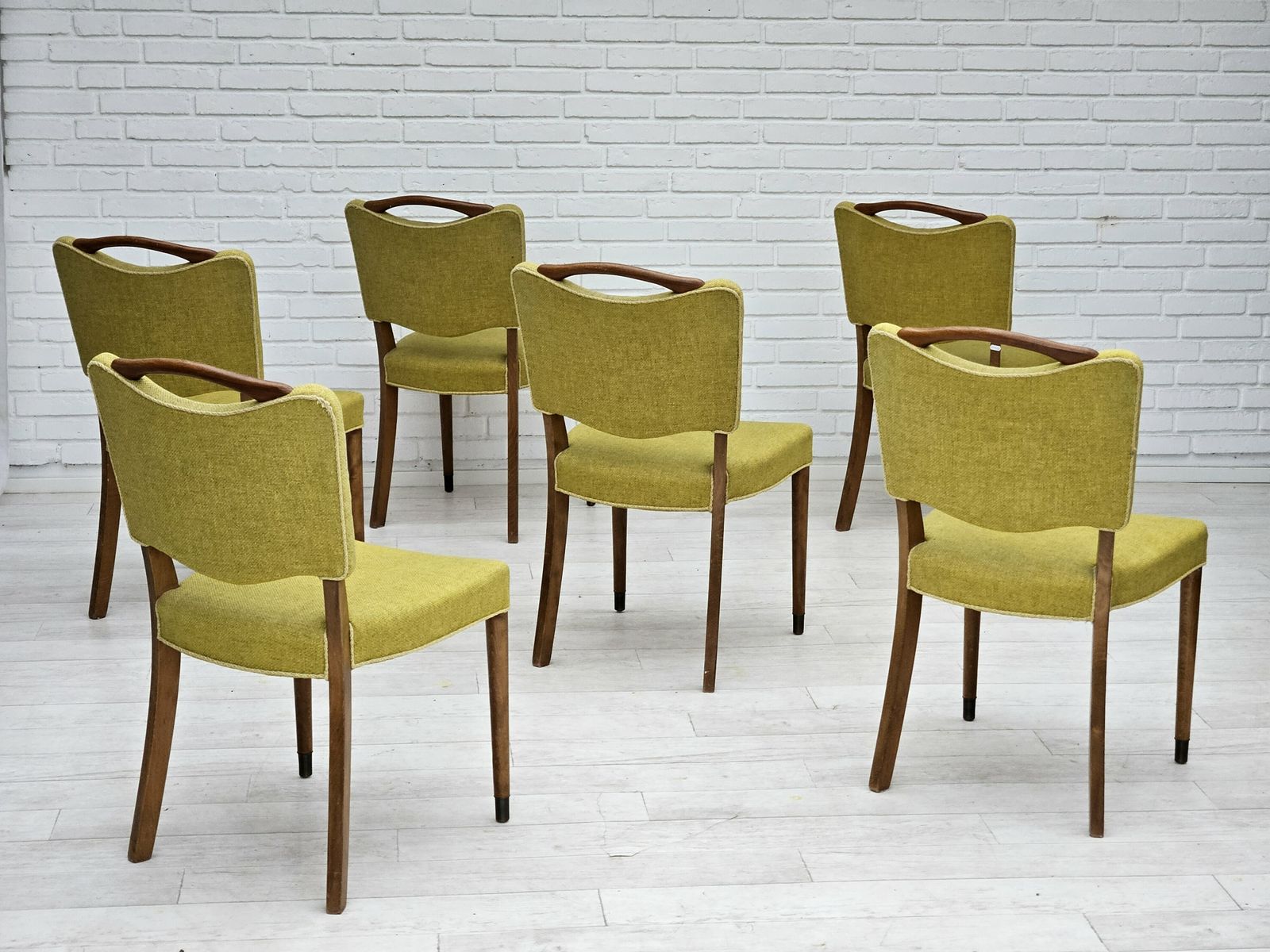 1970s, Set Of 6 Danish Dining Chairs By Slagelse Møbelværk, Original Condition. photo furniture