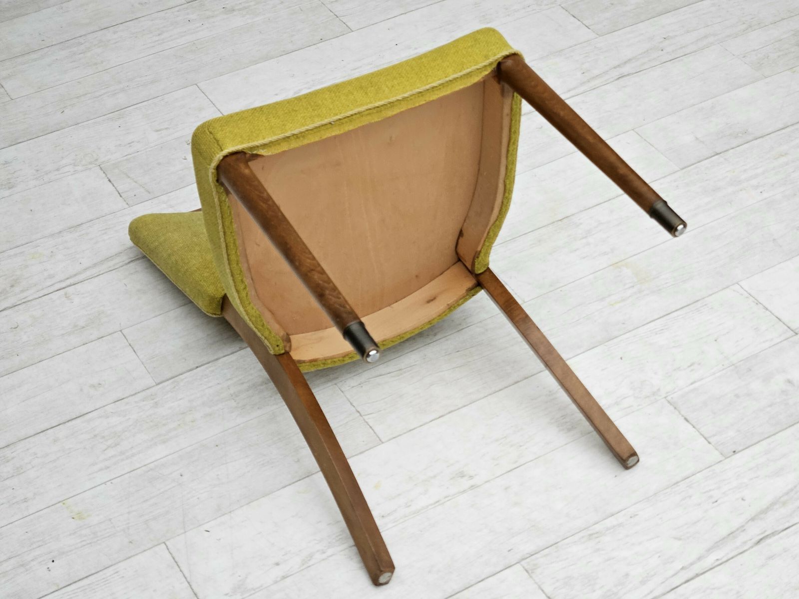 photo vintage 1970s, Set Of 6 Danish Dining Chairs By Slagelse Møbelværk, Original Condition.
