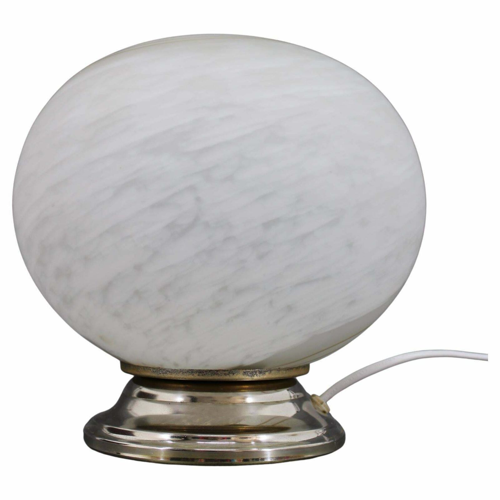 1970s Glass Globe "Venice Hand Made Glass "Table Lamp, Italy