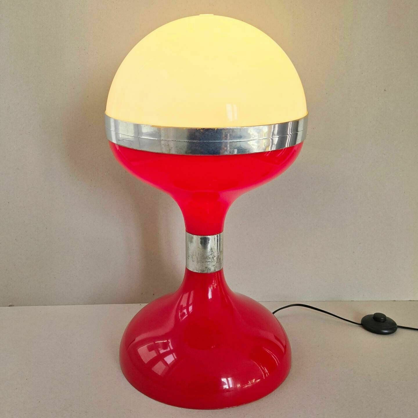 Floor Lamp Diabolo Vintage 1960 Space Plastic Red 60s 1960s photo furniture