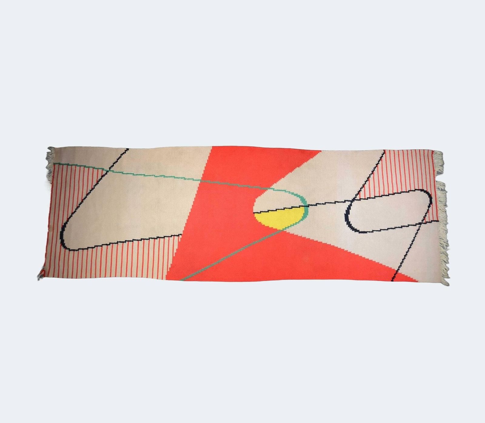 Modernist Geometric Carpet By Antonin Kybal, Mid Century Modern Geometric Rug, Vintage Rug, Modernist Rug, Modernist Carpet,