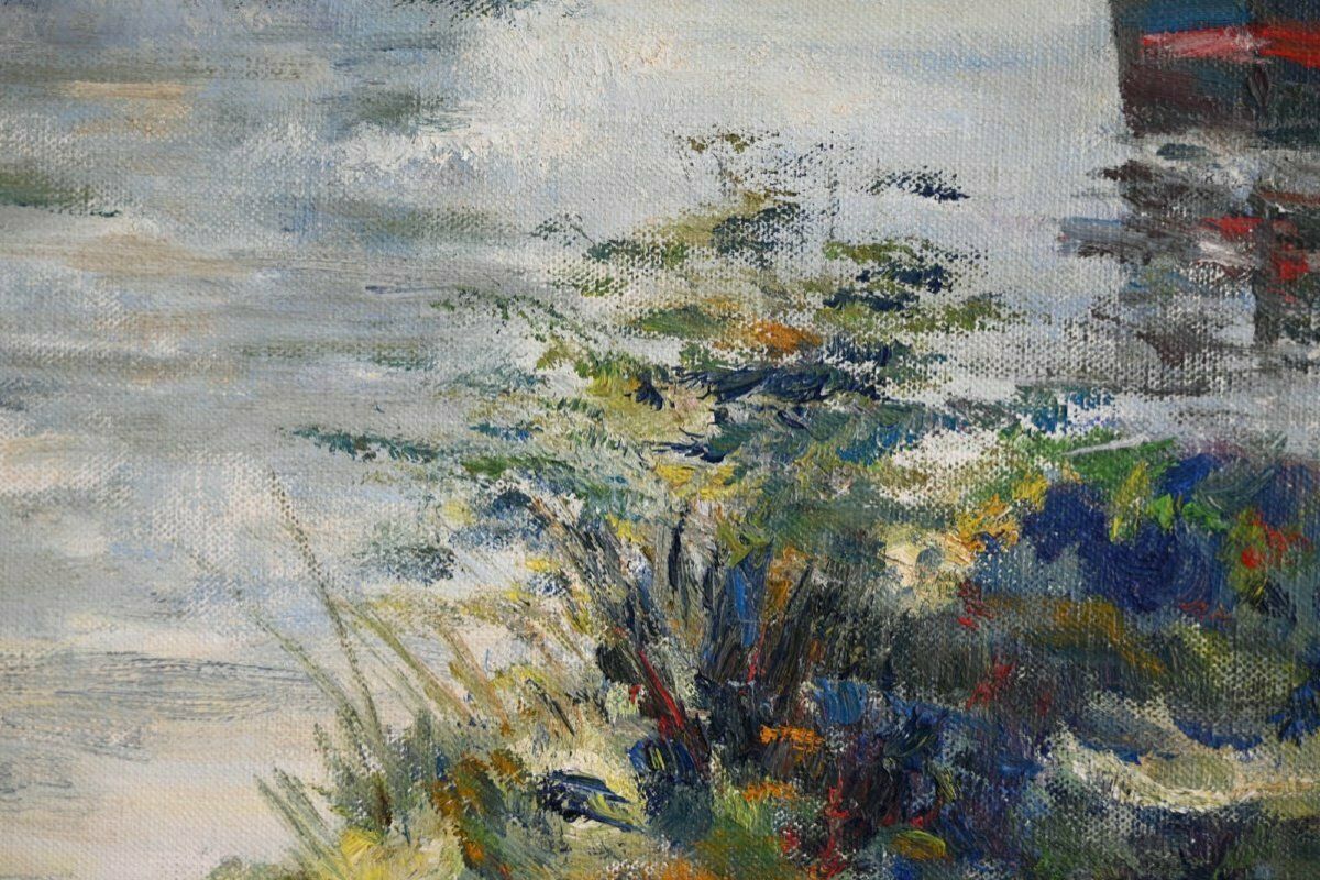 Robert Tuffier (1929 2005): Banks Of The Seine Near Les Andelys, 1971 photo vinterior