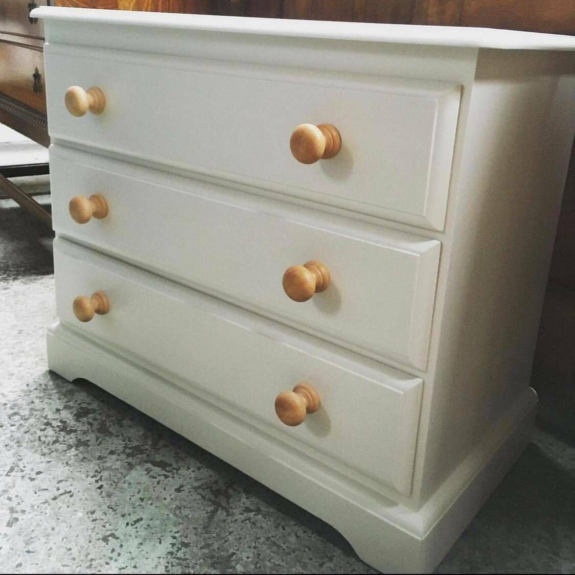 Lovely Bespoke/Custom Hand Painted To Order Medium Solid Wood Chest Of Drawers Blue With Gold Stencilling photo 250.0