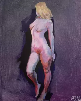 Jung Axel, Nude Painting, Oil On Canvas, 21st Century photo for sale