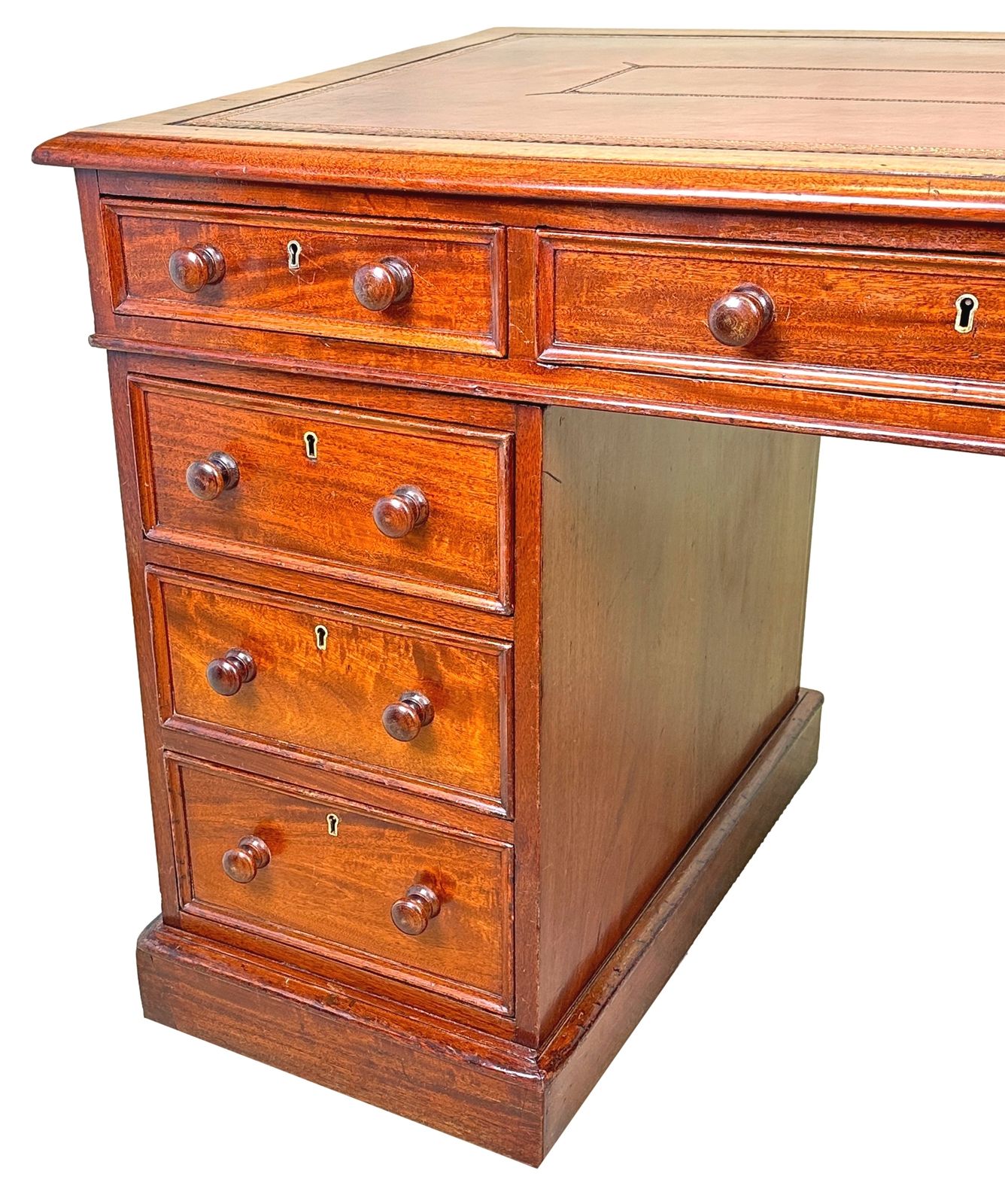 photo for sale Regency Mahogany Pedestal Desk (England, Circa 1830)