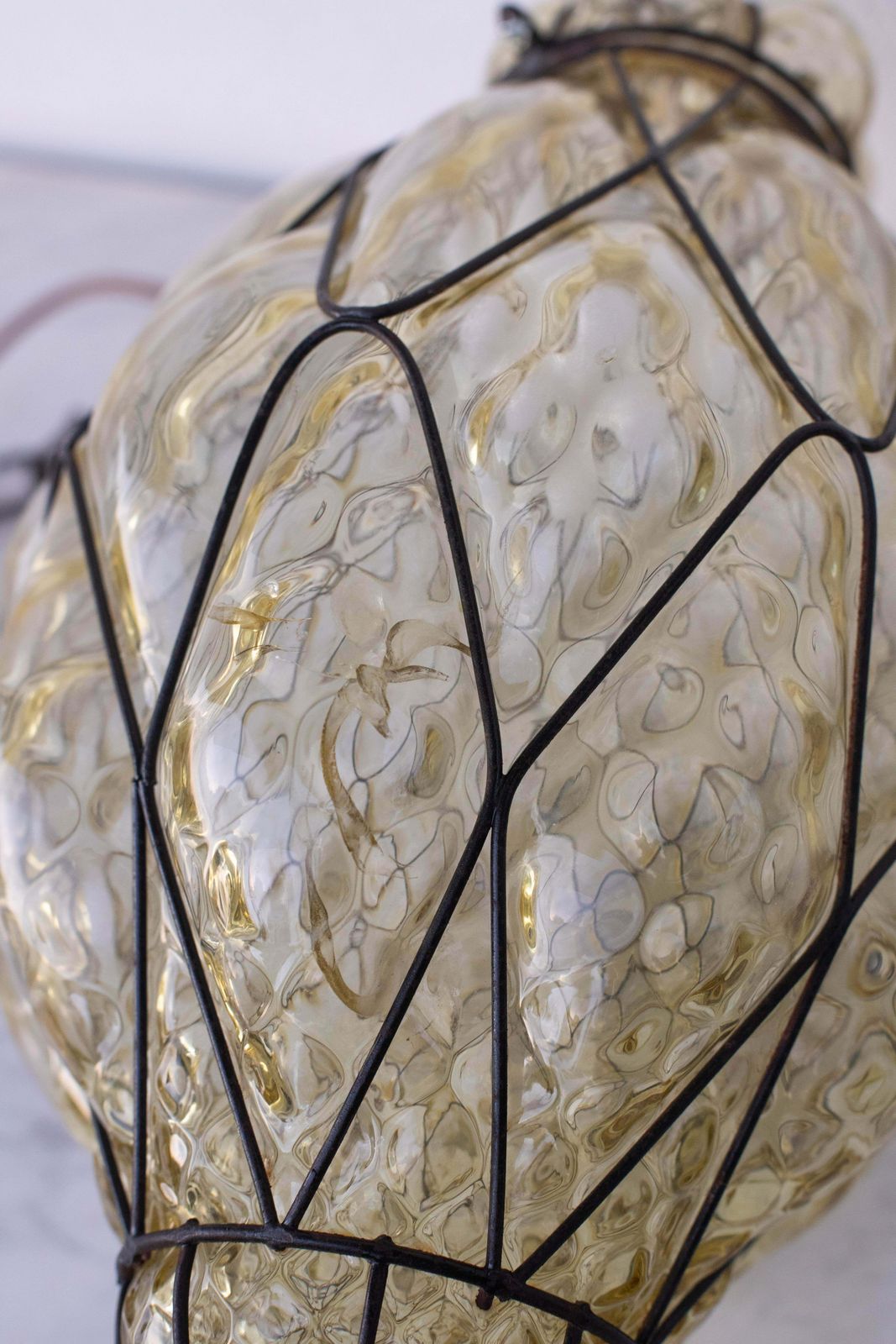 1194.0 Wonderful Amber Venetian Lantern, Seguso Murano Glass, Italy, 1950s photo