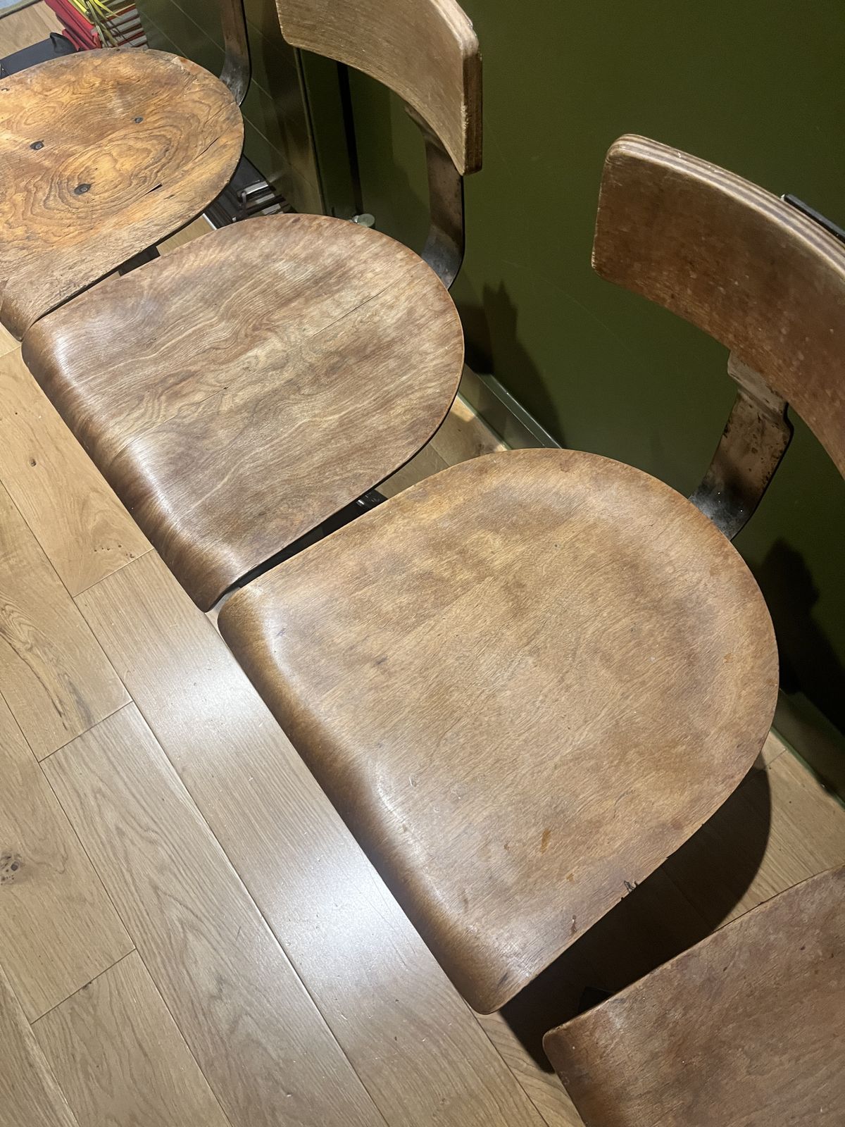 Antique Cast Iron Singer Machinist Chairs Set Of 4 photo buy