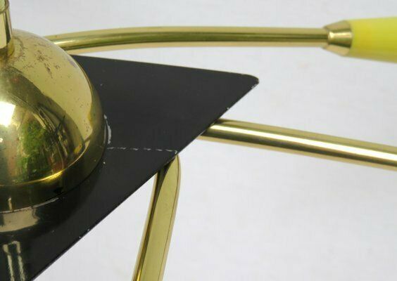 photo vinterior Sputnik Ceiling Light In Brass And Yellow, 1950s
