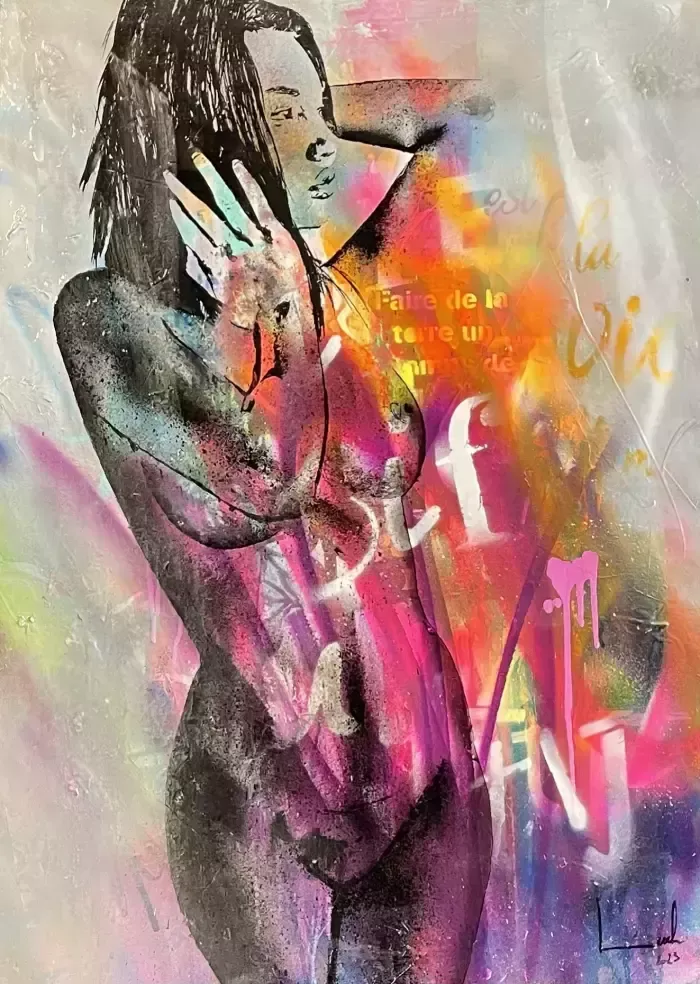 Painting Vazata By David Lurkin, 21st Century, Mixed Media