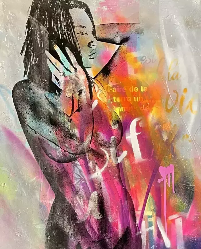 Painting Vazata By David Lurkin, 21st Century, Mixed Media photo for sale