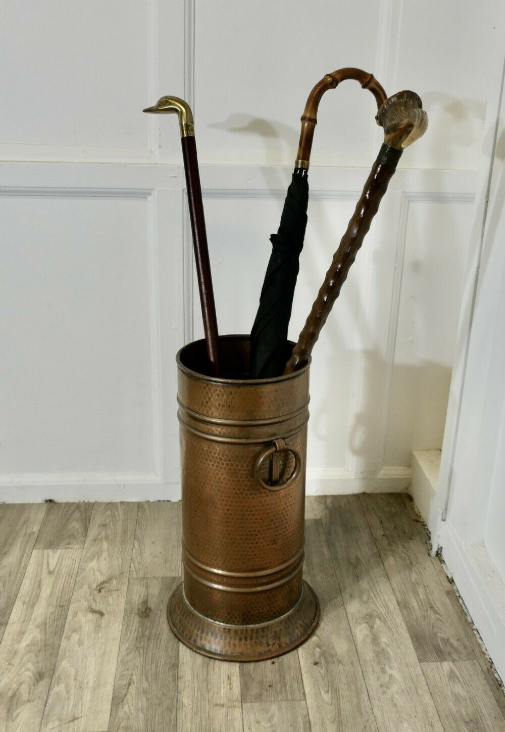 Arts And Crafts Copper Stick Stand, Umbrella Stand photo 780.0