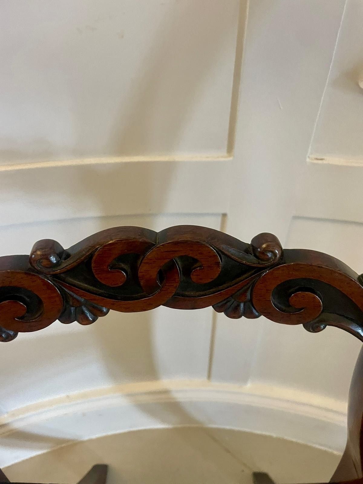 Outstanding Quality Antique 19th Century Set Of 8 Carved Rosewood Dining Chairs photo furniture
