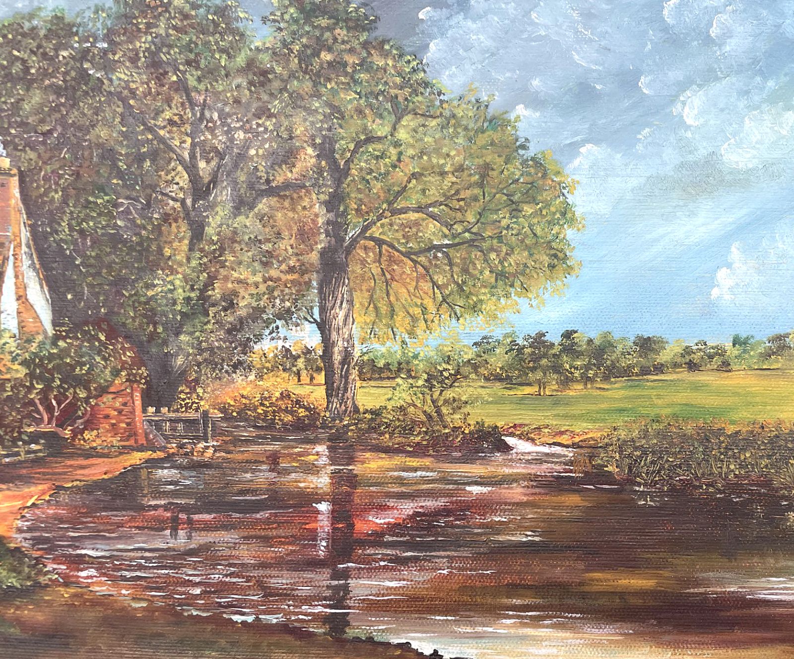 Fine Mid C20th Oil On Canvas   "Willy Lotts Cottage At Flatford" photo 145.0