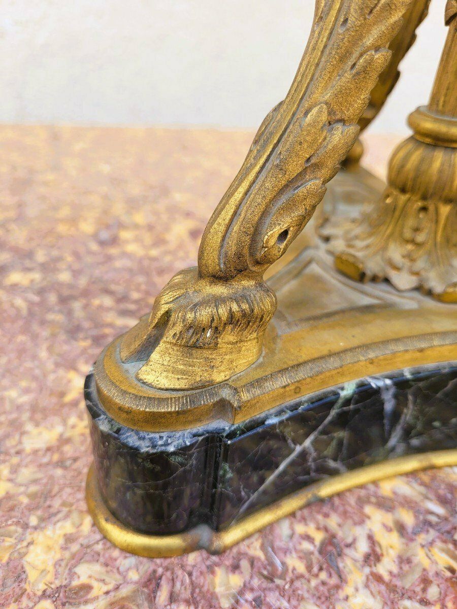 Pair Of Marble And Bronze Cassolettes, 19th Century photo vintage