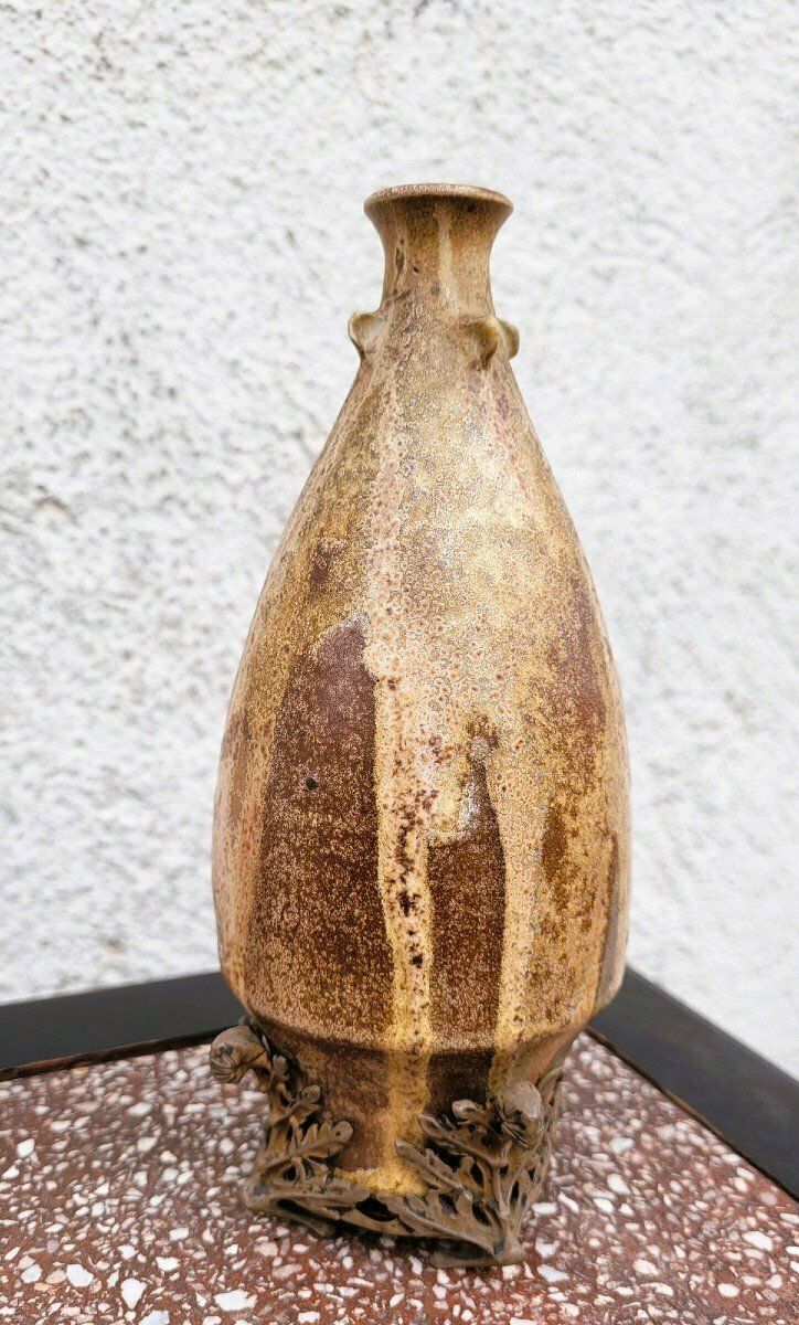 C Greber, Flamed Stoneware Vase, Art Nouveau, Early 20th Century photo furniture