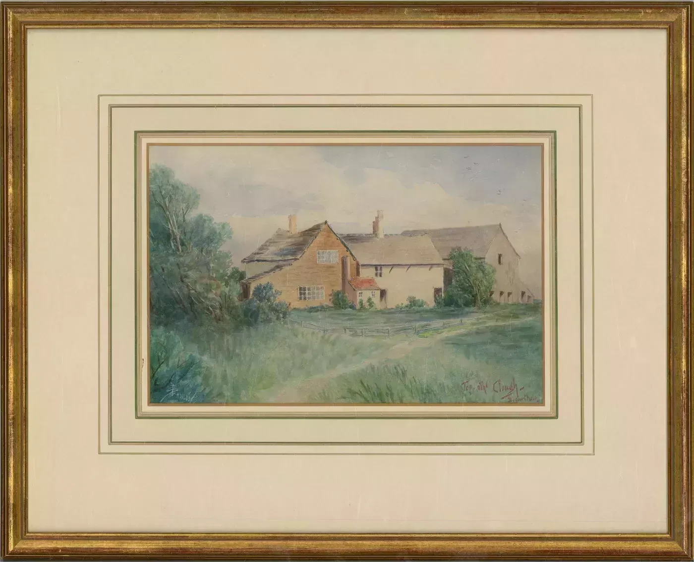 P. Shields   20th Century Watercolour, Top Of The Clough
