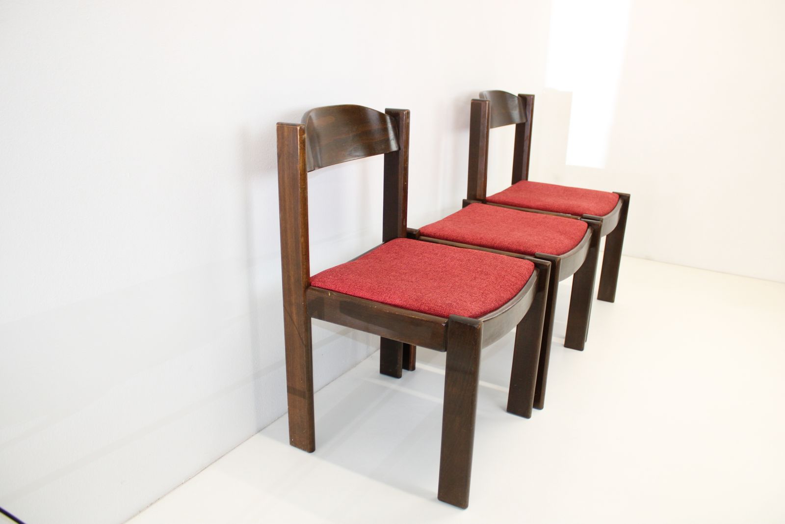 Wooden Dining Chairs/Set Of 3 Retro Chairs/Upholstered Chairs/Kitchen Chairs/Chair photo furniture