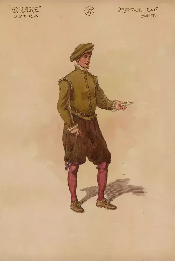 After William Charles Pitcher Ri (1858 1925)   C.1917 Watercolour, Prentice Lad photo Art