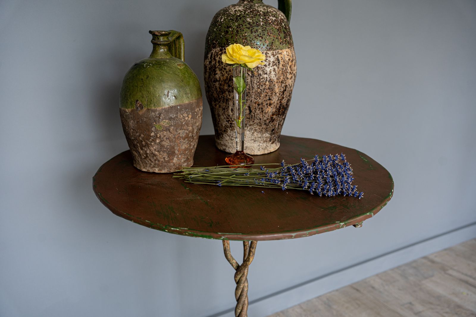 French Bistro Twisted Iron Table photo furniture