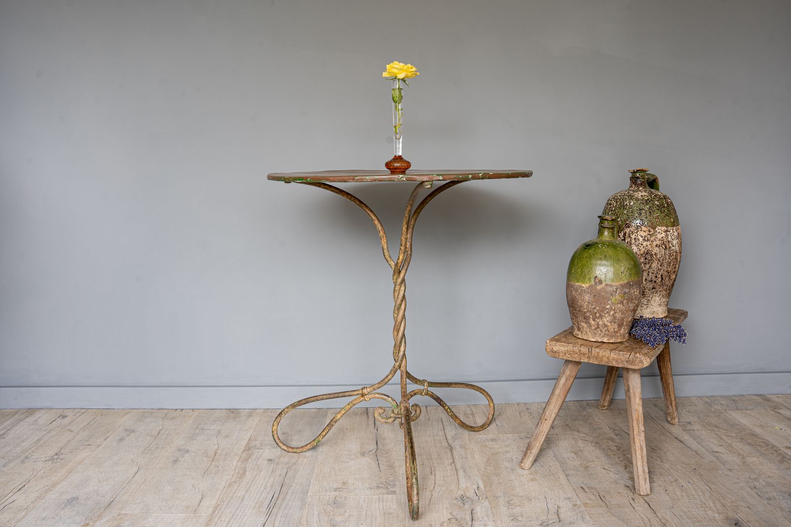 French Bistro Twisted Iron Table photo vinterior