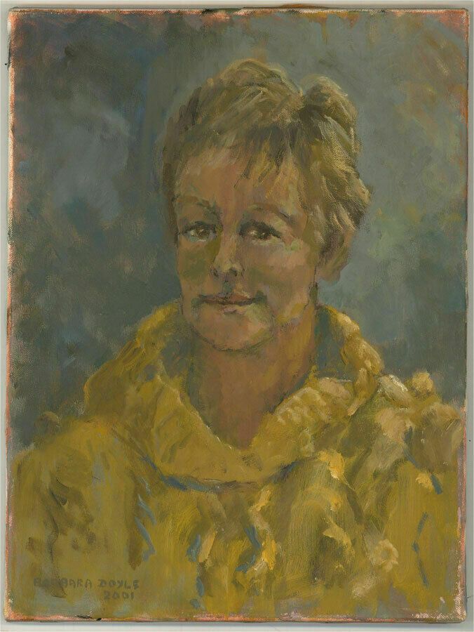 Barbara Doyle (B.1917)   2001 Oil, Lady In Yellow photo for sale
