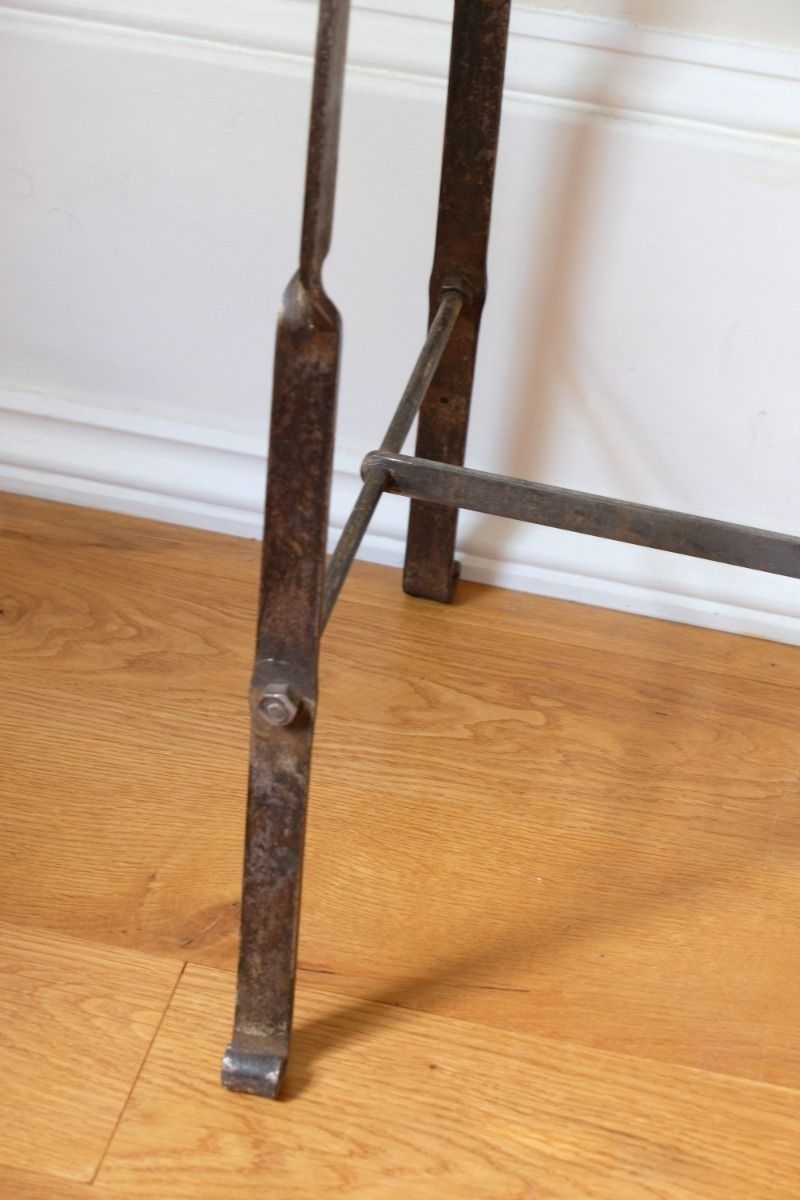 photo buy Contemporary Wrought Iron Pine Table